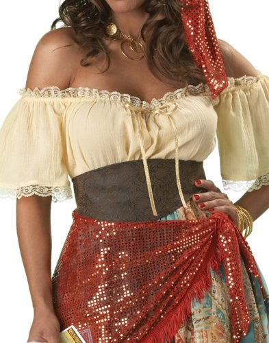 Close-up detail of the embossed vinyl belt and sequined sash on the Fortune Teller Dress