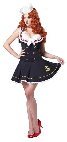 Side profile view of the Women's Nautical Sailor Halloween Costume